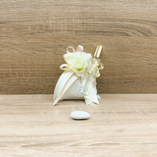 Sacchetto Con Fiore E Profumino Orchidea Bomboniere