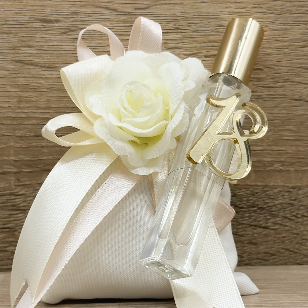 Sacchetto Con Fiore E Profumino Orchidea Bomboniere