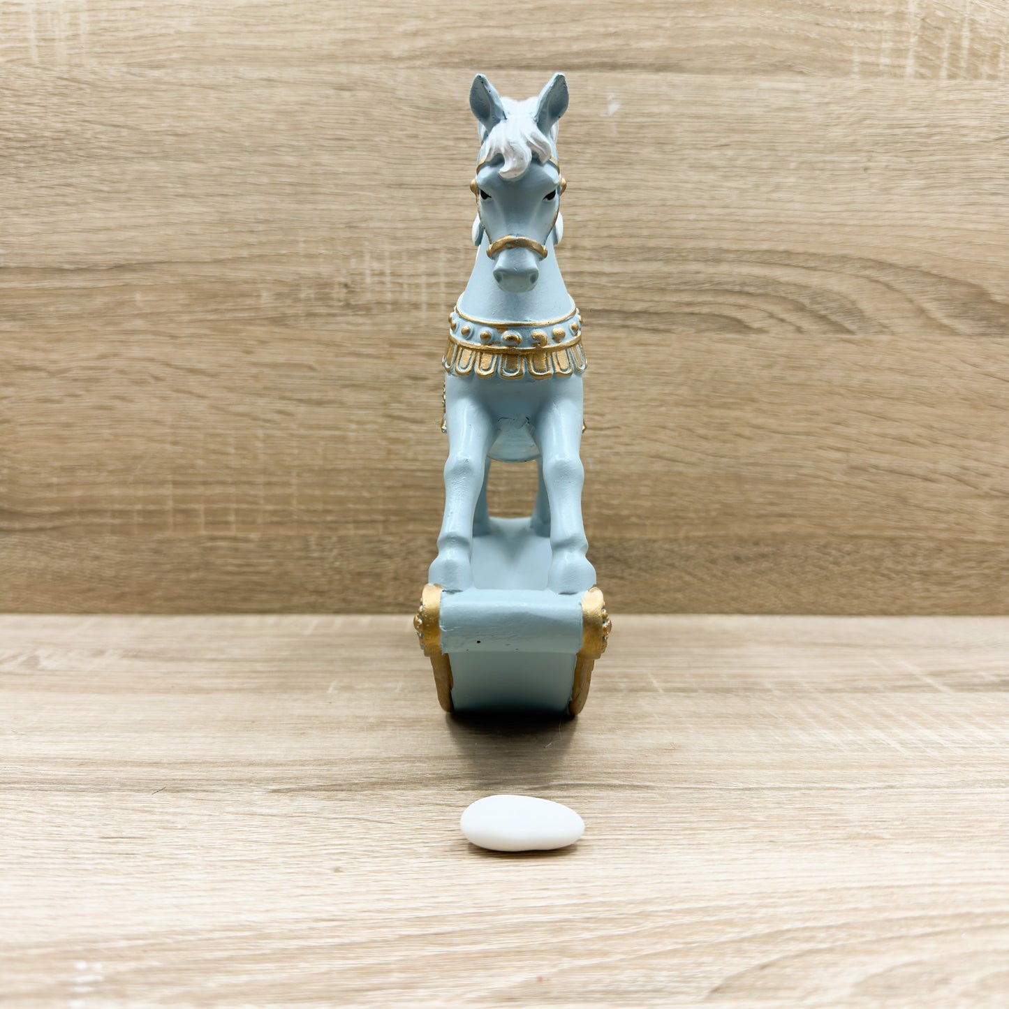 Cavallo A Dondolo Azzurro Mandorle by Paben