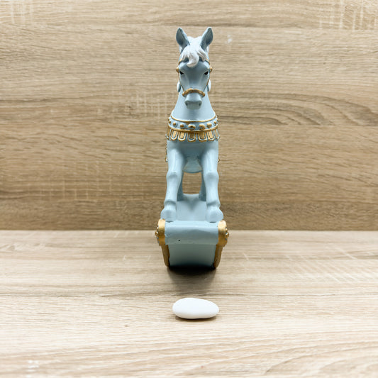 Cavallo A Dondolo Azzurro Mandorle by Paben