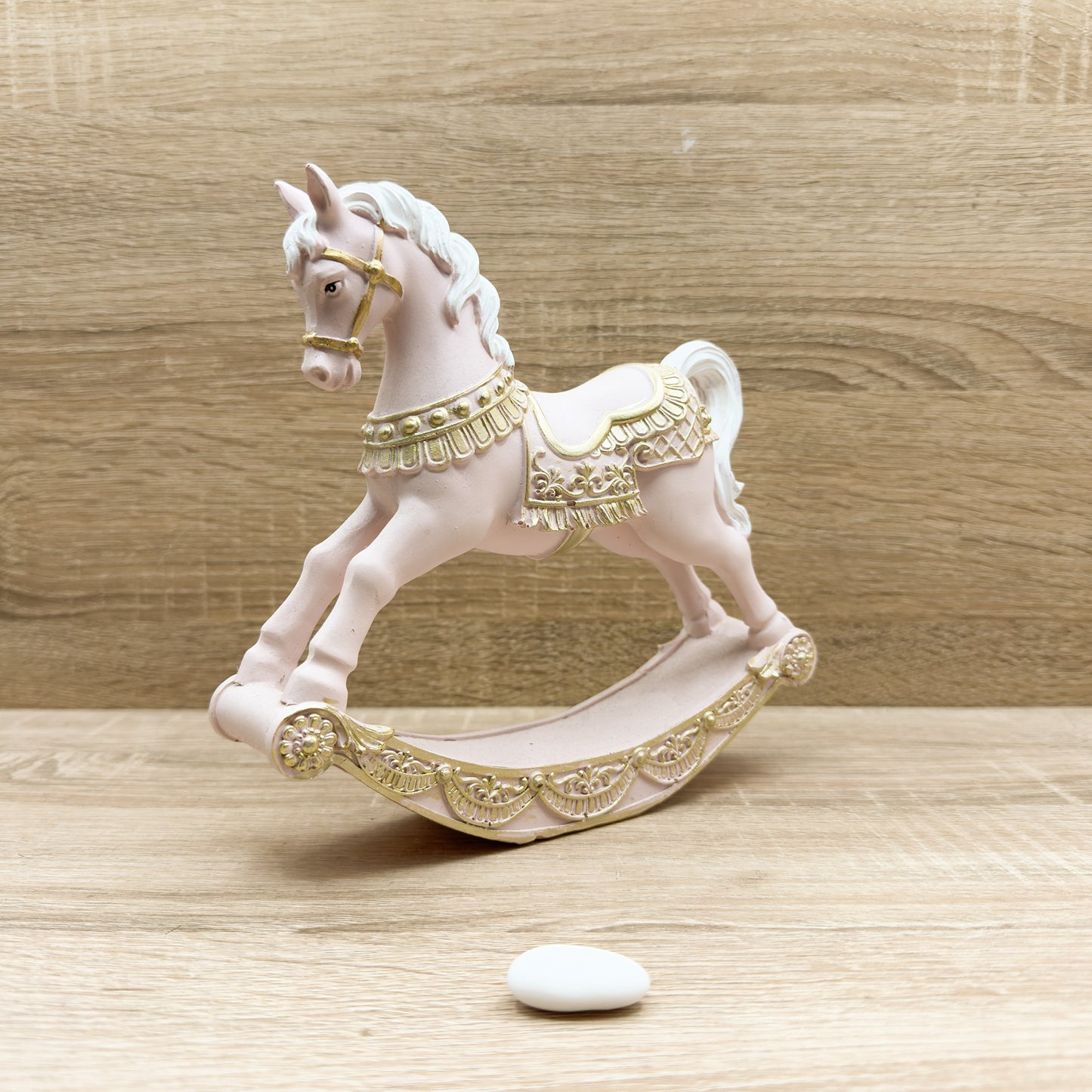 Cavallo A Dondolo Rosa Mandorle by Paben