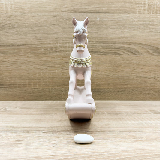 Cavallo A Dondolo Rosa Mandorle by Paben