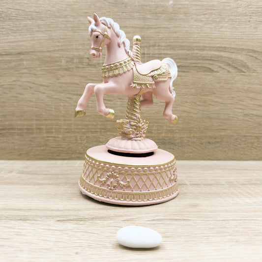 Carillon Cavallo Rosa Mandorle by Paben