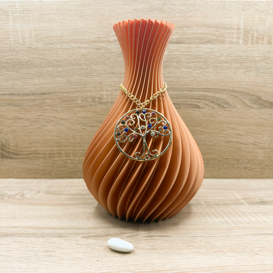 Vaso In Polimero Arancione Con Effetto Plissettato Madrhelen