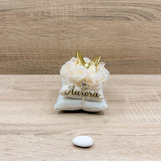 Sacchetto Doppio Cuscino con Magnete Farfalla Oro