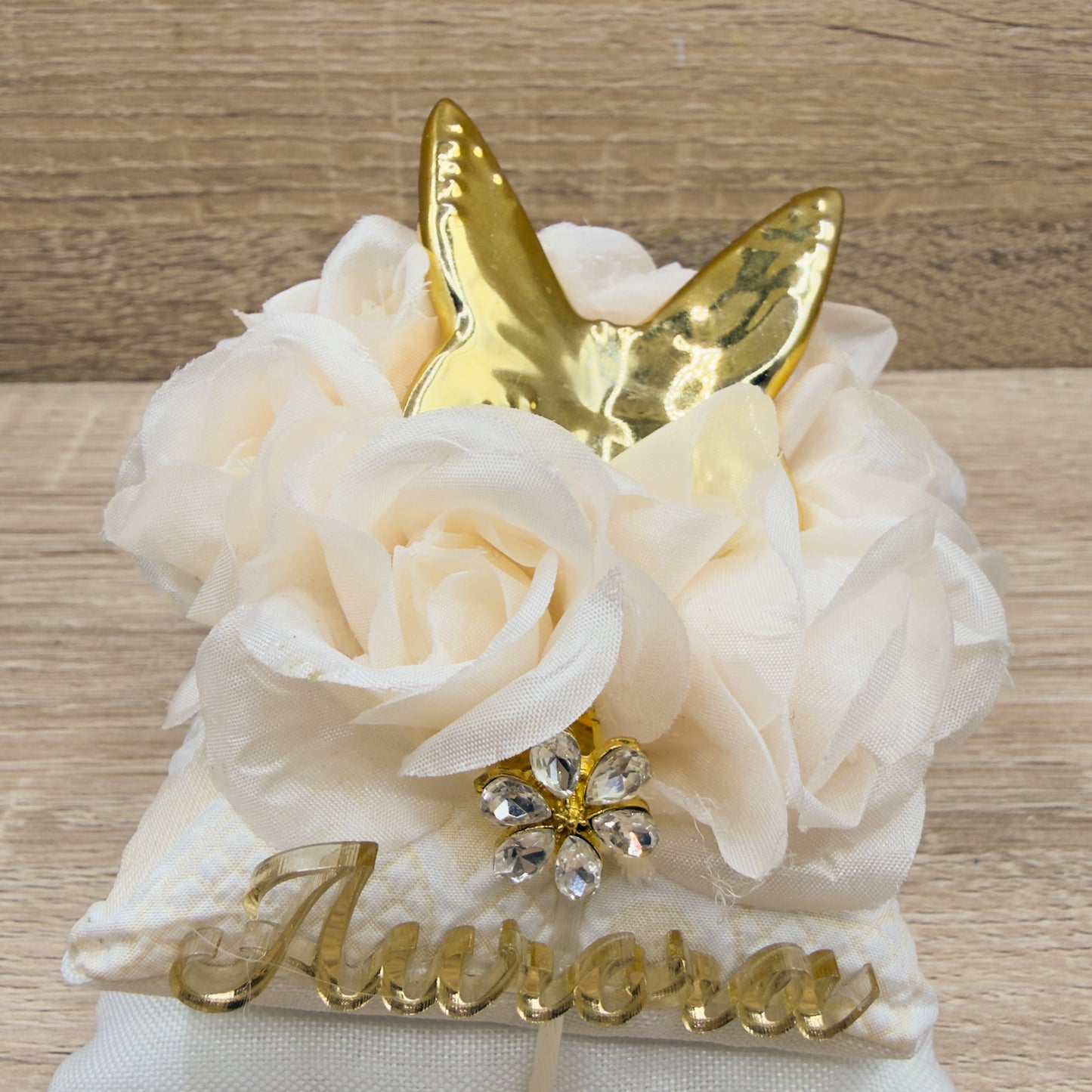 Sacchetto Doppio Cuscino con Magnete Farfalla Oro