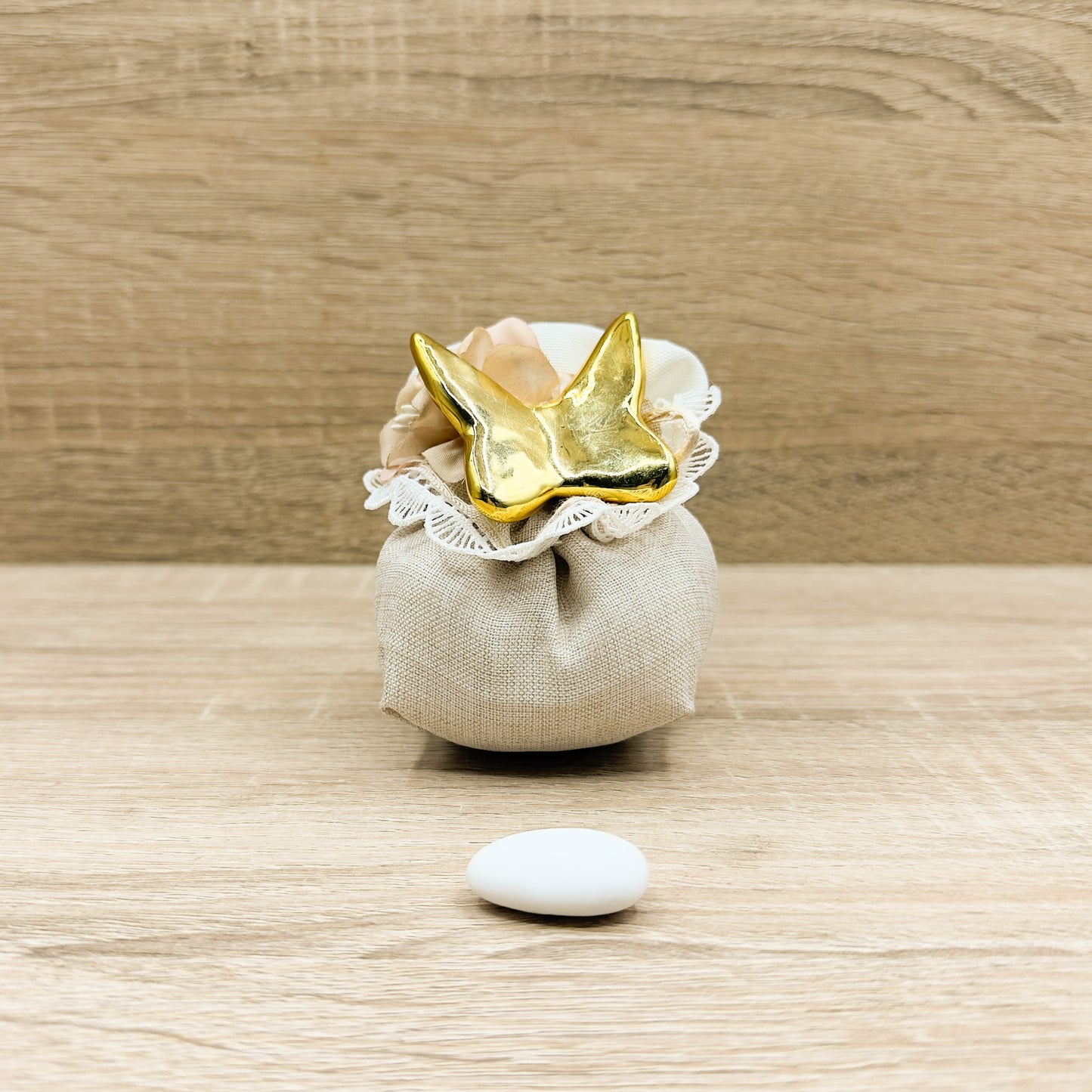 Sacchetto con Magnete Farfalla Oro