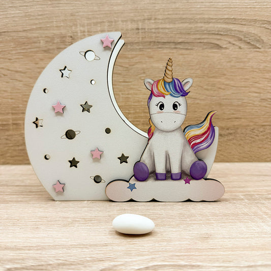 Lampada Luna con Unicorno Artèka
