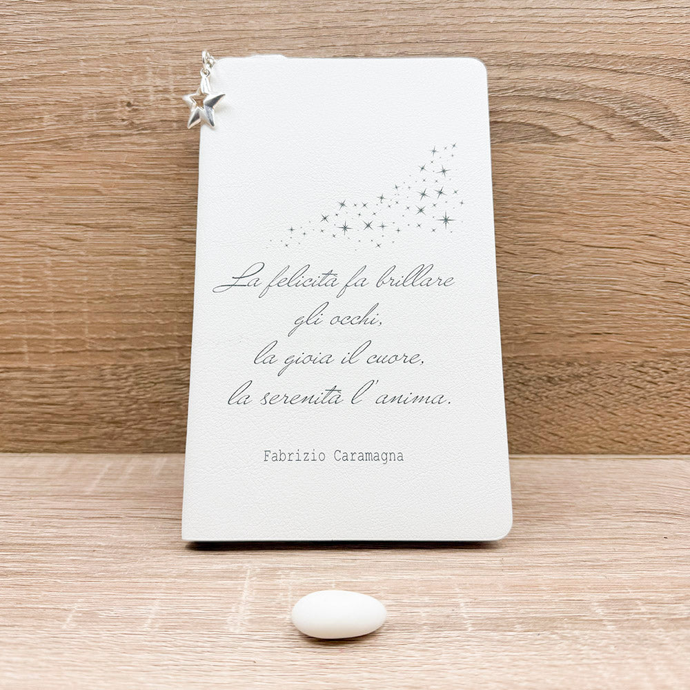 Blocco Note Bianco e Matita con Ciondolo Stella Tabor