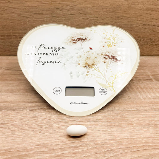 Bilancia Cuore Decoro Floreale Verde Claraluna