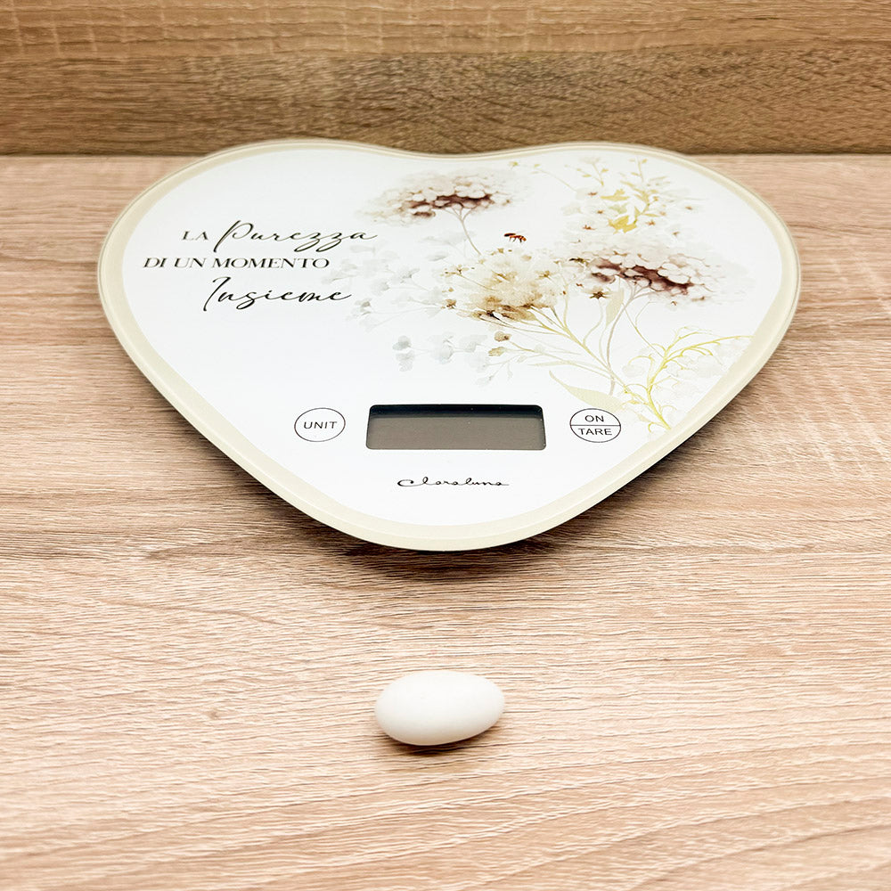 Bilancia Cuore Decoro Floreale Verde Claraluna