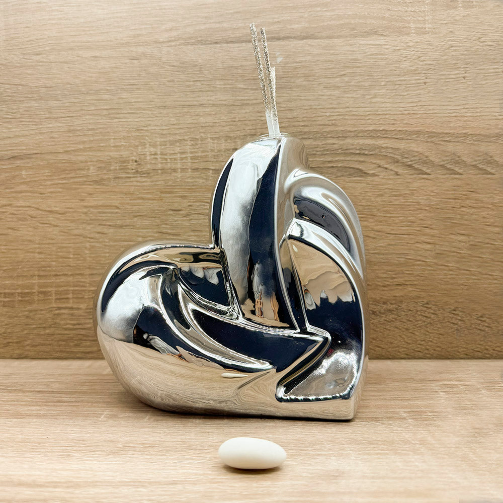 Profumatore Cuore Grande Argento Claraluna