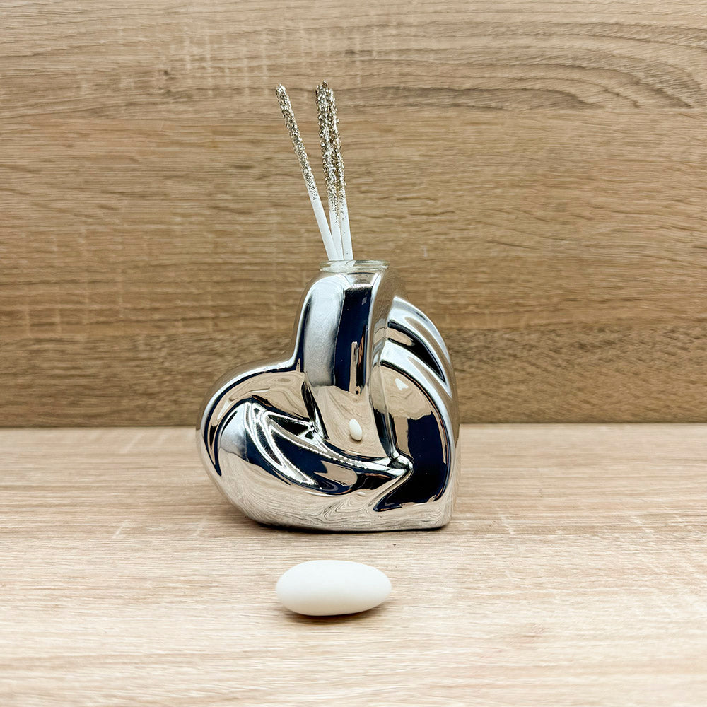 Profumatore Cuore Piccolo Argento Claraluna