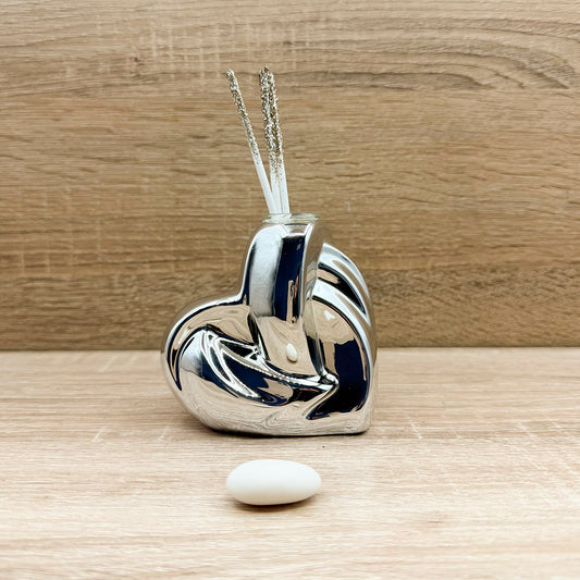 Profumatore Cuore Piccolo Argento Claraluna