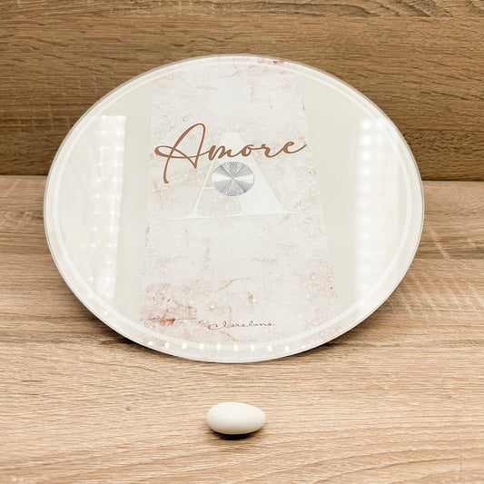 Vassoio Girevole Decoro "Amore" Claraluna