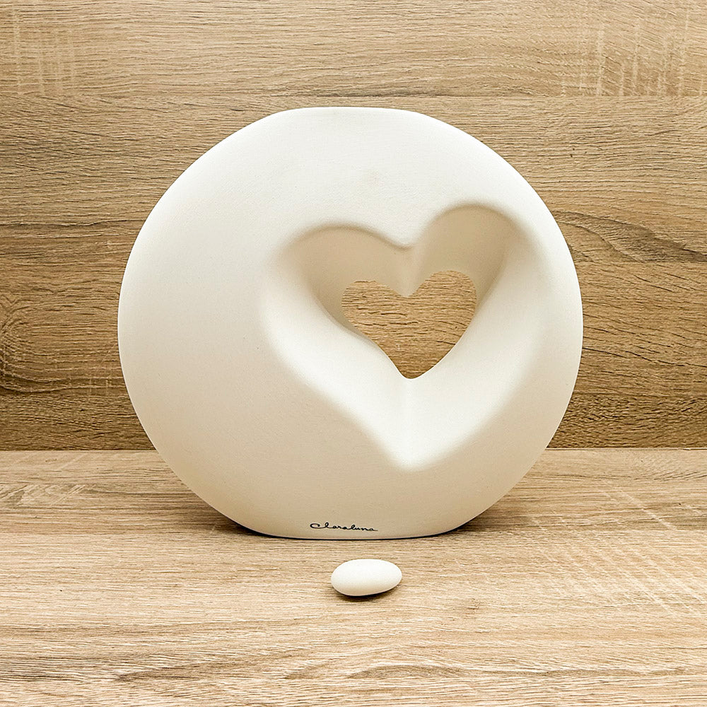 Vaso Tondo con Cuore Claraluna