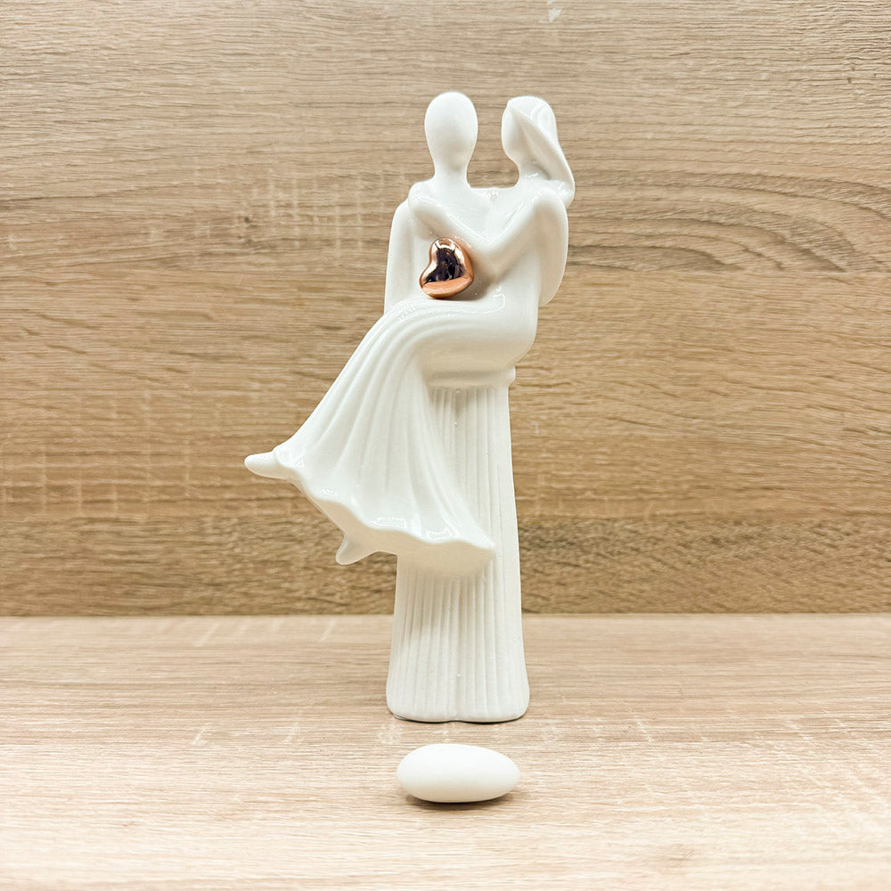 Coppia Sposi con Cuore Oro Rosa Claraluna