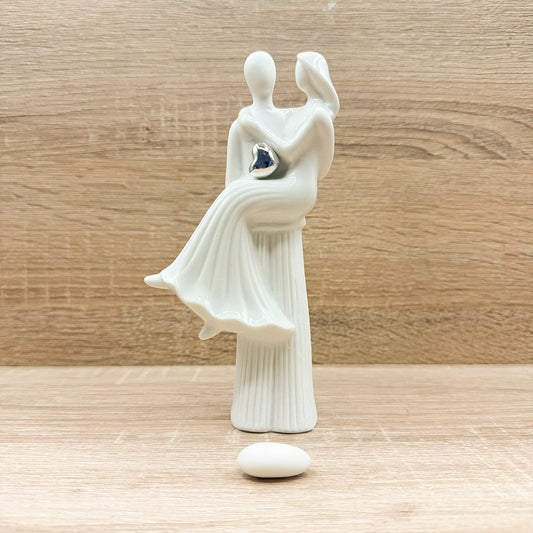 Coppia Sposi con Cuore Argento Claraluna