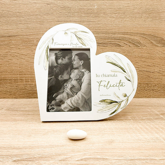 Portafoto Cuore Ulivo Claraluna