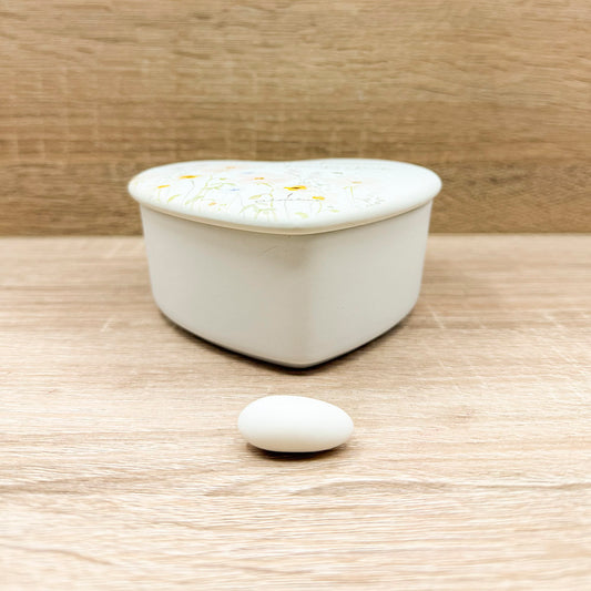 Scatola Cuore Decoro Floreale Rosa Claraluna