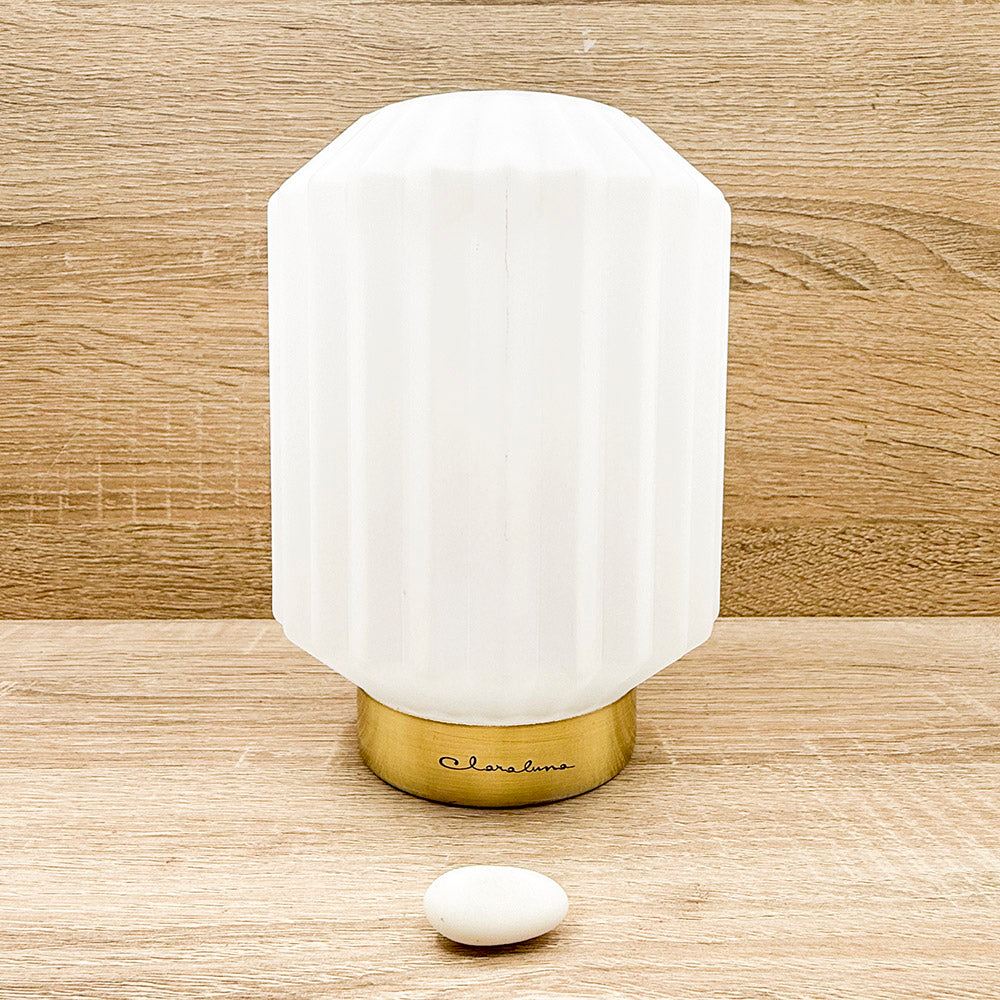 Lampada Piccola Plissettata Bianca Claraluna