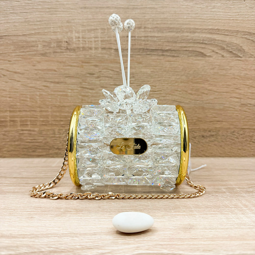 Borsetta Profumatore in Cristallo Orchidea Bomboniere