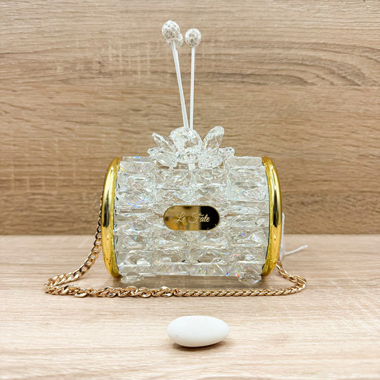 Borsetta Profumatore in Cristallo Orchidea Bomboniere
