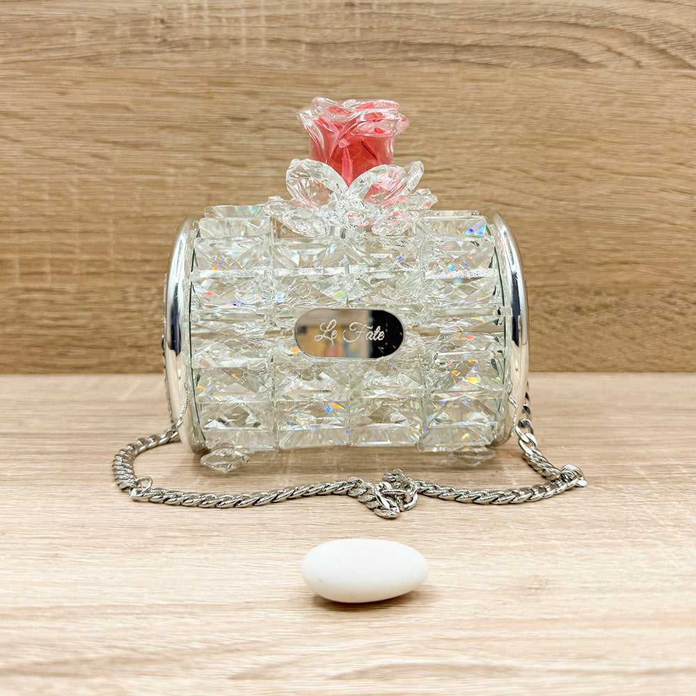 Borsetta con Profumo in Cristallo Orchidea Bomboniere