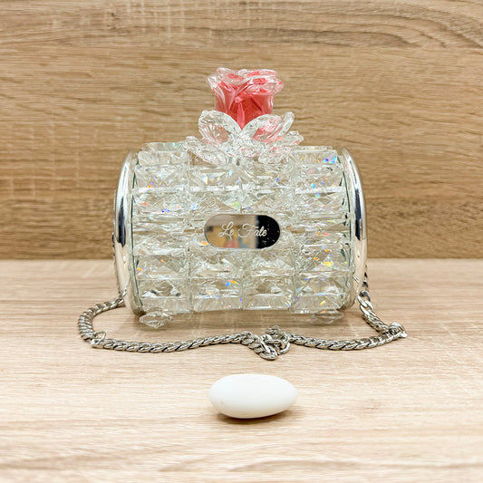 Borsetta con Profumo in Cristallo Orchidea Bomboniere