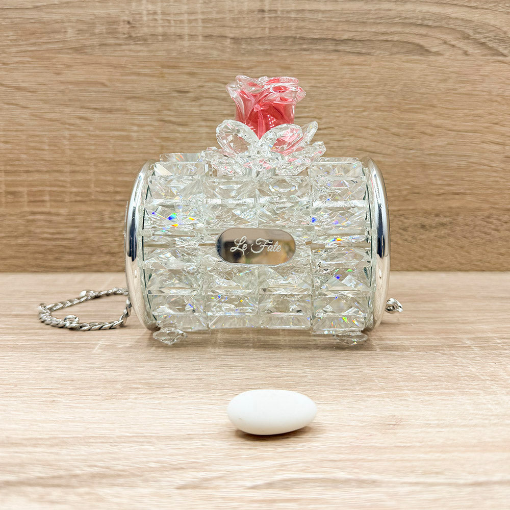 Borsetta con Profumo in Cristallo Orchidea Bomboniere