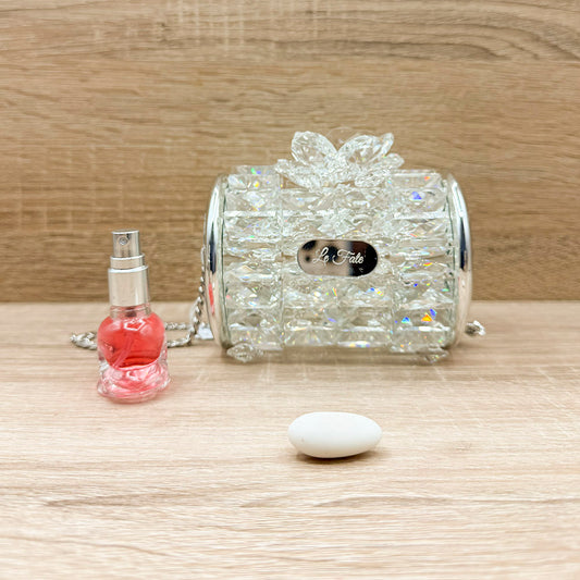Borsetta con Profumo in Cristallo Orchidea Bomboniere