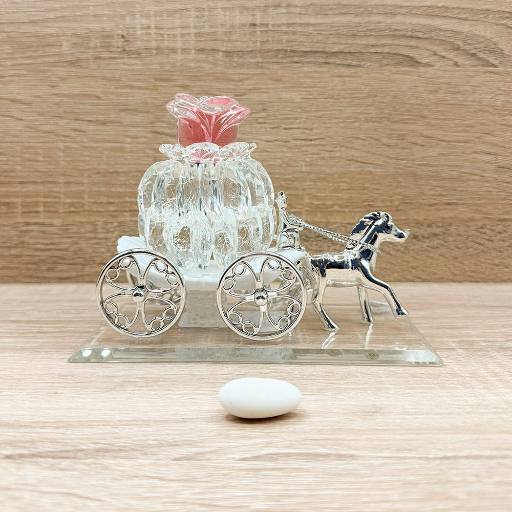Carrozza con Profumo in Cristallo Orchidea Bomboniere