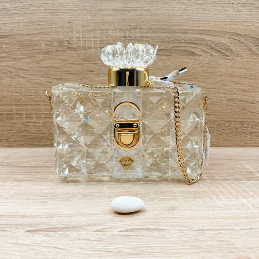 Borsetta Profumatore Elettrico in Cristallo Orchidea Bomboniere