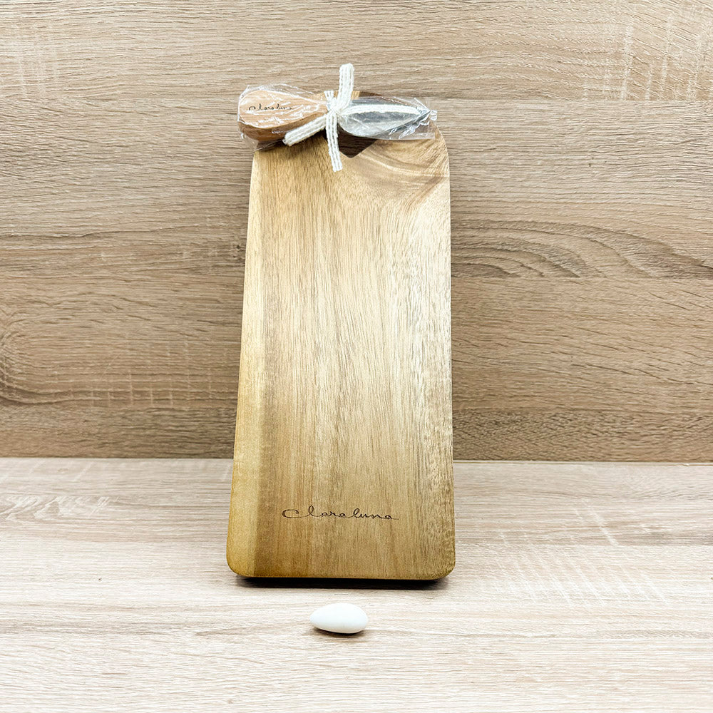 Tagliere Acacia Grande con Coltellino Claraluna