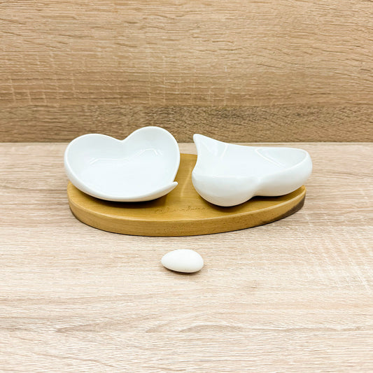 Vassoio Acacia con Due Ciotole Claraluna
