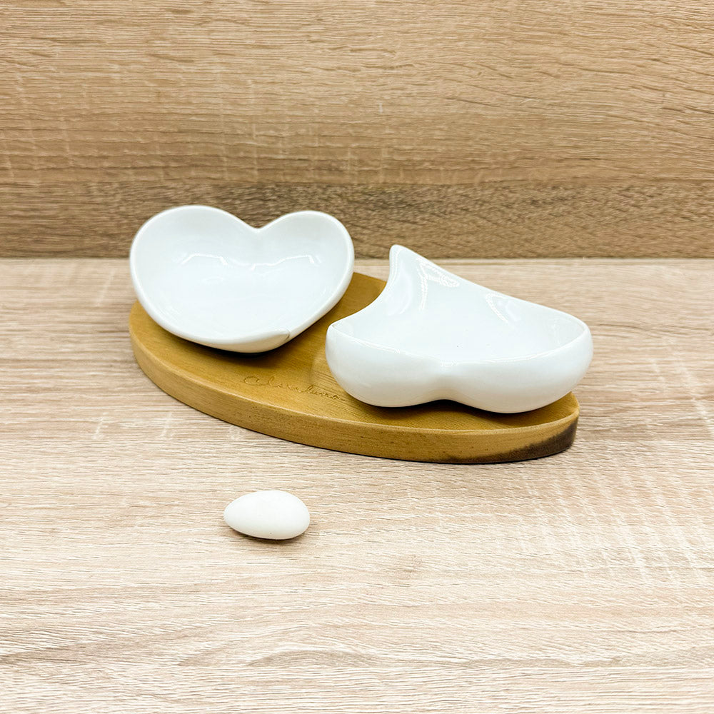 Vassoio Acacia con Due Ciotole Claraluna