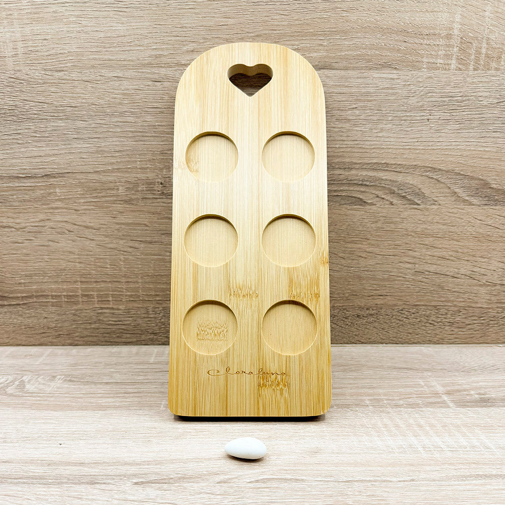 Vassoio Bamboo con Sei Bicchierini Claraluna