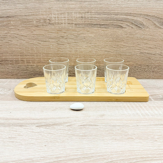 Vassoio Bamboo con Sei Bicchierini Claraluna