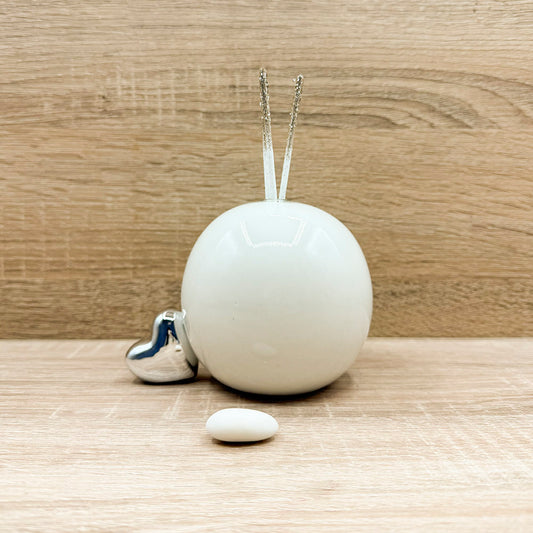 Profumatore Mappamondo Grande con Cuore Argento e Frase Claraluna