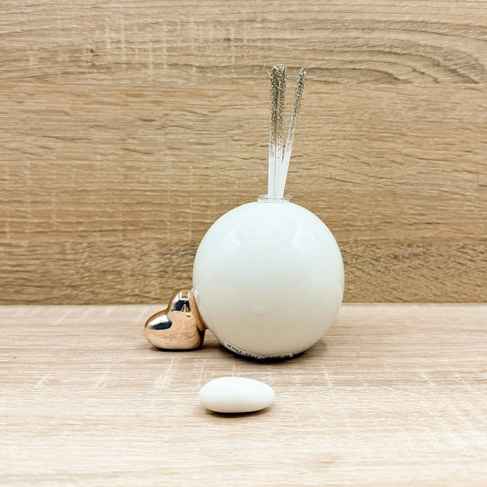 Profumatore Mappamondo Piccolo con Cuore Oro Rosa e Frase Claraluna