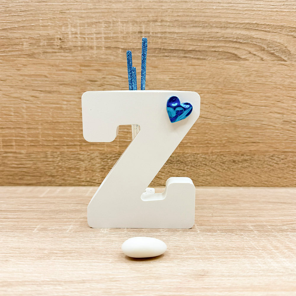 Profumatore Lettera "Z" con Cuore Azzurro Claraluna