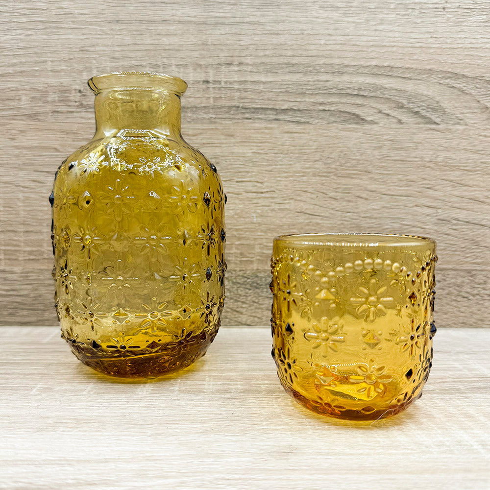 Caraffa con Bicchiere Gialla Claraluna