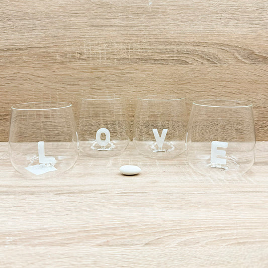 Set Bicchieri "Love" Claraluna