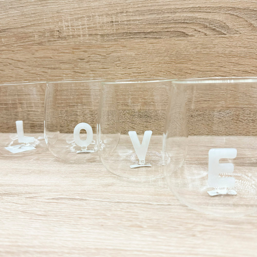 Set Bicchieri "Love" Claraluna