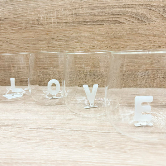 Set Bicchieri "Love" Claraluna