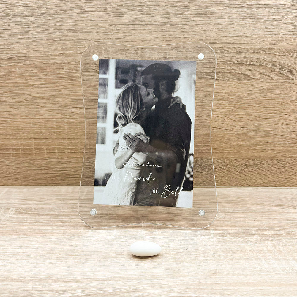 Portafoto Ondulato Bianco Claraluna