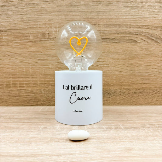 Lampada Led Bianca " Cuore " Claraluna