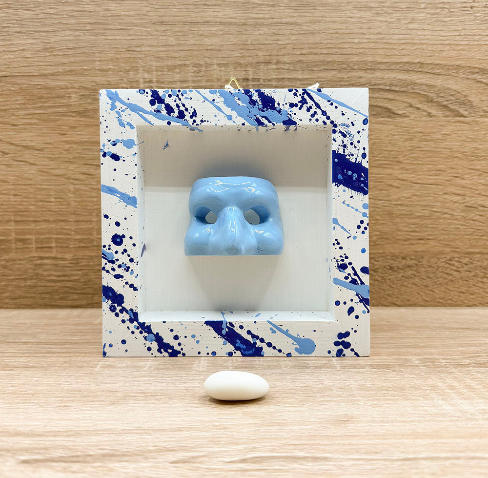 Quadretto Pulcinella Azzurro Bella Napoli