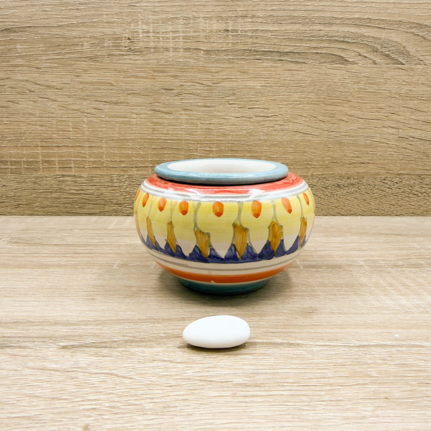 Vaso Porta Piantina Decoro Vietrese Il Borgo di Vietri