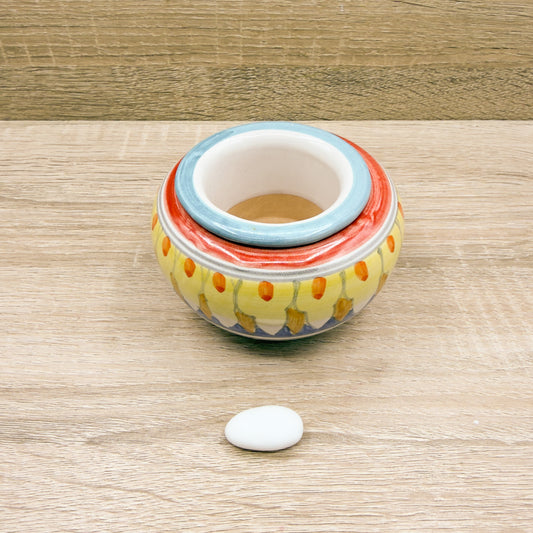 Vaso Porta Piantina Decoro Vietrese Il Borgo di Vietri